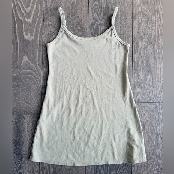 American Eagle Outfitters Dresses & Skirts - American Eagle Spaghetti Strap Scoop Neck Slip Mini Dress in Sage Green